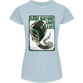 Save Nature Environment Climate Change Life Womens Petite Cut T-Shirt Light Blue