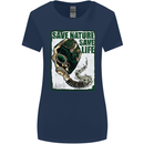 Save Nature Environment Climate Change Life Womens Wider Cut T-Shirt Navy Blue