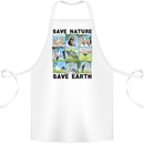 Save Nature Save Earth Ecology Environment Cotton Apron 100% Organic White