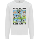 Save Nature Save Earth Ecology Environment Kids Sweatshirt Jumper White