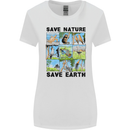 Save Nature Save Earth Ecology Environment Womens Wider Cut T-Shirt White