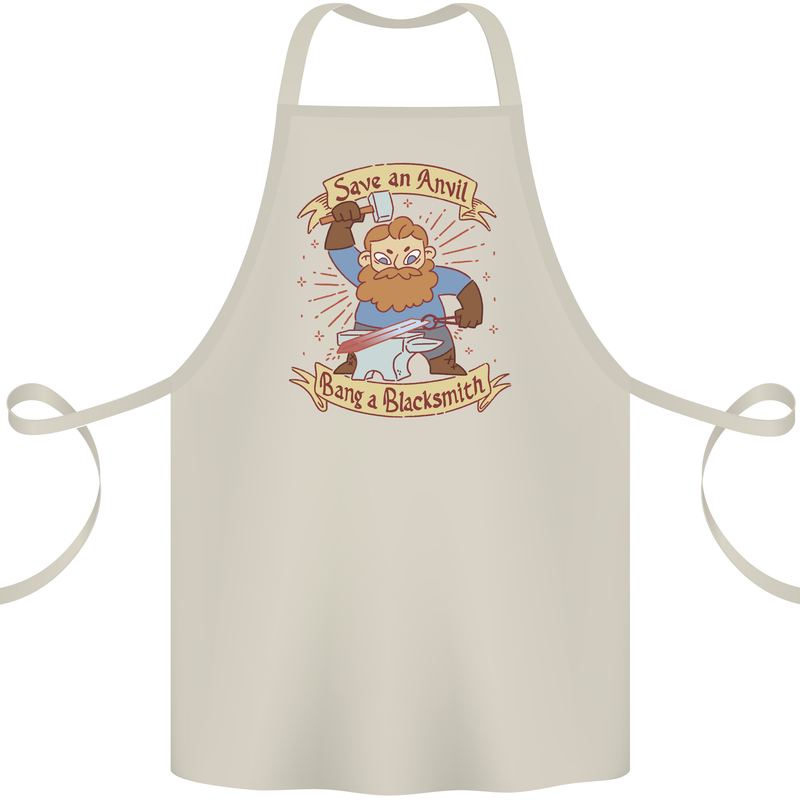 Save an Anvil Bang a Blacksmith Cotton Apron 100% Organic Natural