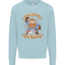 Save an Anvil Bang a Blacksmith Kids Sweatshirt Jumper Light Blue