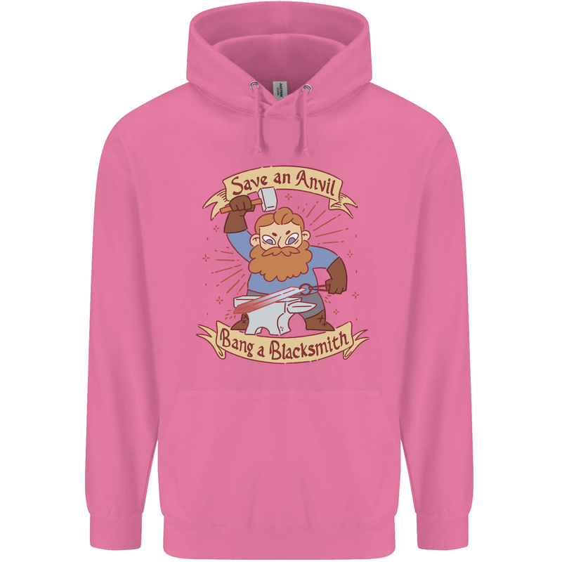 Save an Anvil Bang a Blacksmith Mens 80% Cotton Hoodie Azelea