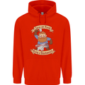 Save an Anvil Bang a Blacksmith Mens 80% Cotton Hoodie Bright Red