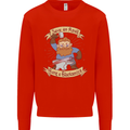 Save an Anvil Bang a Blacksmith Mens Sweatshirt Jumper Bright Red