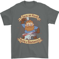 Save an Anvil Bang a Blacksmith Mens T-Shirt 100% Cotton Charcoal