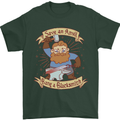 Save an Anvil Bang a Blacksmith Mens T-Shirt 100% Cotton Forest Green