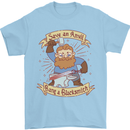 Save an Anvil Bang a Blacksmith Mens T-Shirt 100% Cotton Light Blue