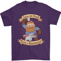 Save an Anvil Bang a Blacksmith Mens T-Shirt 100% Cotton Purple