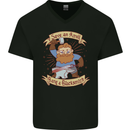 Save an Anvil Bang a Blacksmith Mens V-Neck Cotton T-Shirt Black