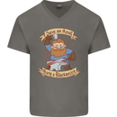 Save an Anvil Bang a Blacksmith Mens V-Neck Cotton T-Shirt Charcoal
