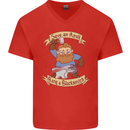 Save an Anvil Bang a Blacksmith Mens V-Neck Cotton T-Shirt Red