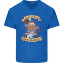 Save an Anvil Bang a Blacksmith Mens V-Neck Cotton T-Shirt Royal Blue