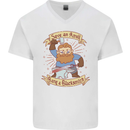 Save an Anvil Bang a Blacksmith Mens V-Neck Cotton T-Shirt White