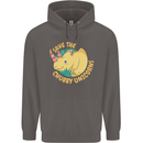 Save the Chbby Unicorns Funny Rhino Mens 80% Cotton Hoodie Charcoal