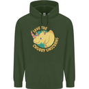 Save the Chbby Unicorns Funny Rhino Mens 80% Cotton Hoodie Forest Green