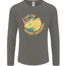 Save the Chbby Unicorns Funny Rhino Mens Long Sleeve T-Shirt Charcoal