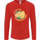 Save the Chbby Unicorns Funny Rhino Mens Long Sleeve T-Shirt Red