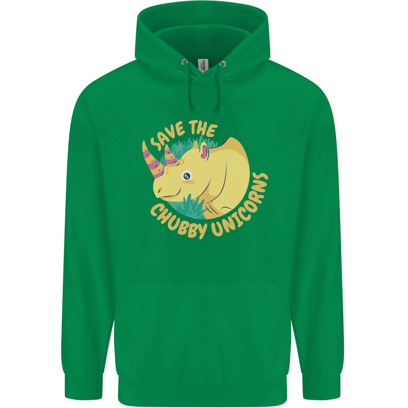 Save the Cuhbby Unicorns Funny Rhino Childrens Kids Hoodie Irish Green