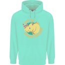 Save the Cuhbby Unicorns Funny Rhino Childrens Kids Hoodie Peppermint