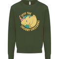 Save the Cuhbby Unicorns Funny Rhino Kids Sweatshirt Jumper Forest Green
