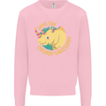 Save the Cuhbby Unicorns Funny Rhino Kids Sweatshirt Jumper Light Pink