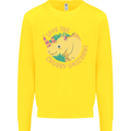 Save the Cuhbby Unicorns Funny Rhino Kids Sweatshirt Jumper Yellow