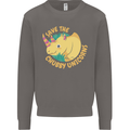 Save the Cuhbby Unicorns Funny Rhino Mens Sweatshirt Jumper Charcoal