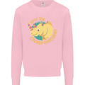 Save the Cuhbby Unicorns Funny Rhino Mens Sweatshirt Jumper Light Pink