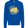 Save the Cuhbby Unicorns Funny Rhino Mens Sweatshirt Jumper Royal Blue