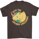 Save the Cuhbby Unicorns Funny Rhino Mens T-Shirt Cotton Gildan Dark Chocolate