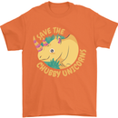 Save the Cuhbby Unicorns Funny Rhino Mens T-Shirt Cotton Gildan Orange