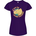 Save the Cuhbby Unicorns Funny Rhino Womens Petite Cut T-Shirt Purple