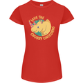 Save the Cuhbby Unicorns Funny Rhino Womens Petite Cut T-Shirt Red