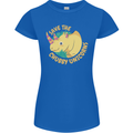 Save the Cuhbby Unicorns Funny Rhino Womens Petite Cut T-Shirt Royal Blue