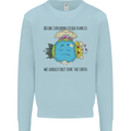 Save the Earth Climate Change Environment Kids Sweatshirt Jumper Light Blue