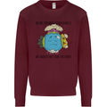 Save the Earth Climate Change Environment Kids Sweatshirt Jumper Maroon