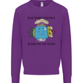 Save the Earth Climate Change Environment Kids Sweatshirt Jumper Purple