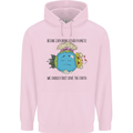 Save the Earth Climate Change Environment Mens 80% Cotton Hoodie Light Pink