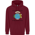 Save the Earth Climate Change Environment Mens 80% Cotton Hoodie Maroon