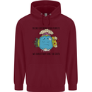 Save the Earth Climate Change Environment Mens 80% Cotton Hoodie Maroon