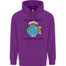 Save the Earth Climate Change Environment Mens 80% Cotton Hoodie Purple