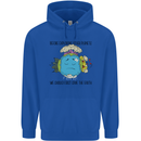Save the Earth Climate Change Environment Mens 80% Cotton Hoodie Royal Blue