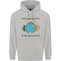 Save the Earth Climate Change Environment Mens 80% Cotton Hoodie Sports Grey