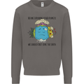 Save the Earth Climate Change Environment Mens Sweatshirt Jumper Charcoal