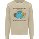Save the Earth Climate Change Environment Mens Sweatshirt Jumper Sand