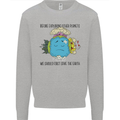 Save the Earth Climate Change Environment Mens Sweatshirt Jumper Sports Grey