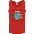 Save the Earth Climate Change Environment Mens Vest Tank Top Red