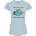 Save the Earth Climate Change Environment Womens Petite Cut T-Shirt Light Blue